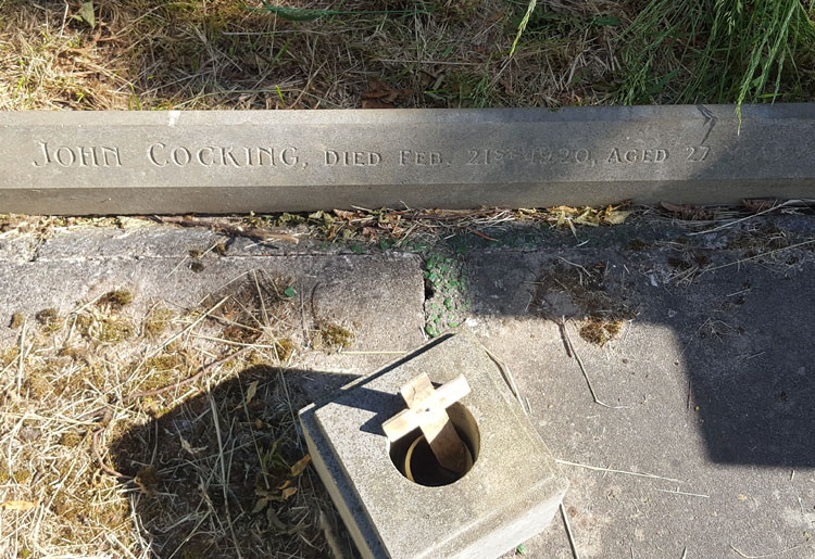 The Cocking Family Grave in Darton (All Saints) Churchyard