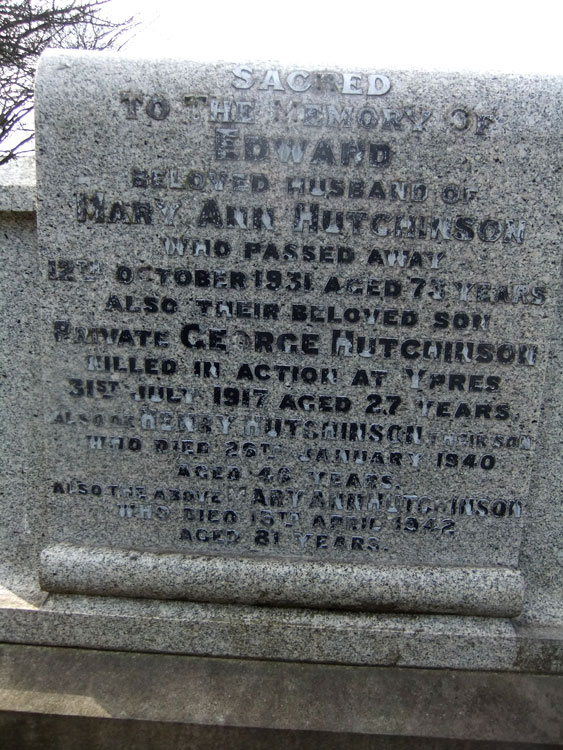 Private George Hutchinson. 33556