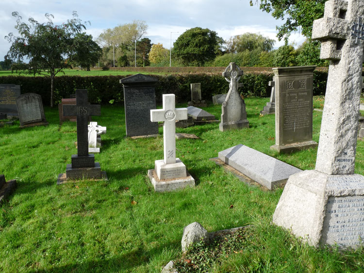 The Woodford (Christ Church) Churchyard, with the Bayley headstone