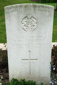 Lance Corporal Fred W Grinnell. 11588. 