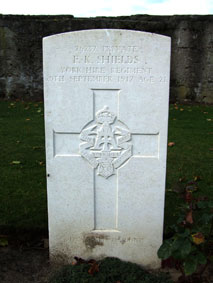 Private Fred Kilding Shields, 26237. 