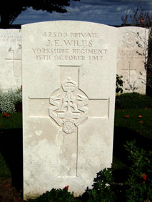 Private John Edward Wiles, 42509. 