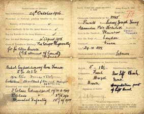 Sidney Young's Discharge Papers