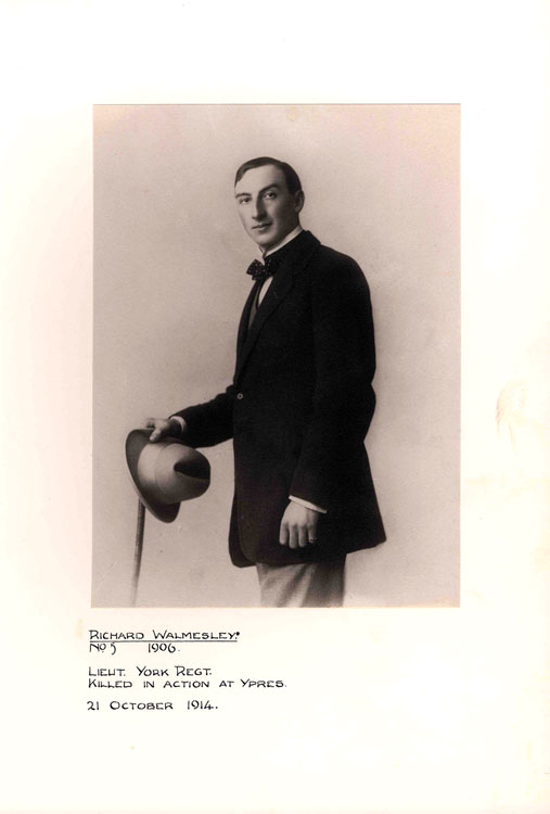 Richard Walmesley (aged 15?) at Malvern College